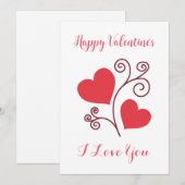 Custom Valentijns's Kaart minimalistisch modern ch (Voorkant / Achterkant)