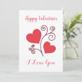 Custom Valentijns's Kaart minimalistisch modern ch (Staand voorkant)