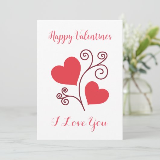 Custom Valentijns's Kaart minimalistisch modern ch (Staand voorkant)