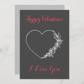 Custom Valentijns's Kaart minimalistisch modern ch (Voorkant / Achterkant)