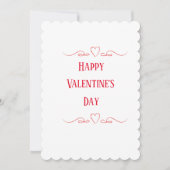 Custom Valentijns's Moderne Minimalistische Trendy Feestdagenkaart (Voorkant)