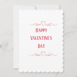 Custom Valentijns's Moderne Minimalistische Trendy Feestdagenkaart