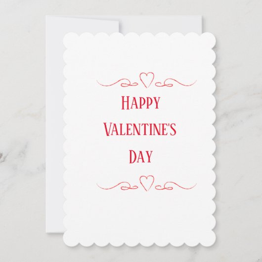 Custom Valentijns's Moderne Minimalistische Trendy Feestdagenkaart (Voorkant)