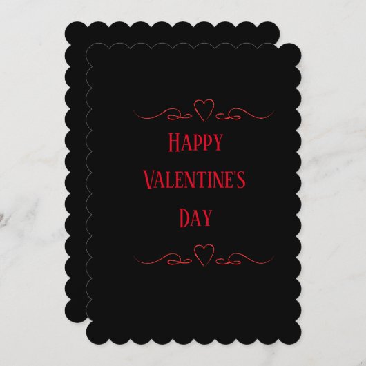 Custom Valentijns's Moderne Minimalistische Trendy Feestdagenkaart (Voorkant / Achterkant)