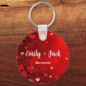 Custom Valentine Love Gift for Him & Her Sleutelhanger (Voorkant)