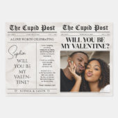 Custom Valentine Newspaper Flower Bouquet Gift Inpakpapier Vel (Voorkant)