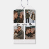 Custom Valentine Photo Collage Gift Tag Cadeaulabel (Voorkant)