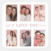 Custom Valentine’s Day Photo Collage Candle Label (Voorkant)