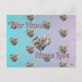 Custom  Valentine's Card | Turquoise and Purple Feestdagenkaart (Achterkant)