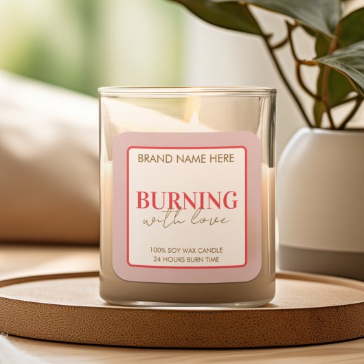 Custom Valentine's Day Candle Label
