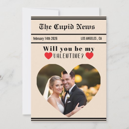 Custom Valentines Day Gift Idea, Printable Will  Feestdagenkaart (Voorkant)