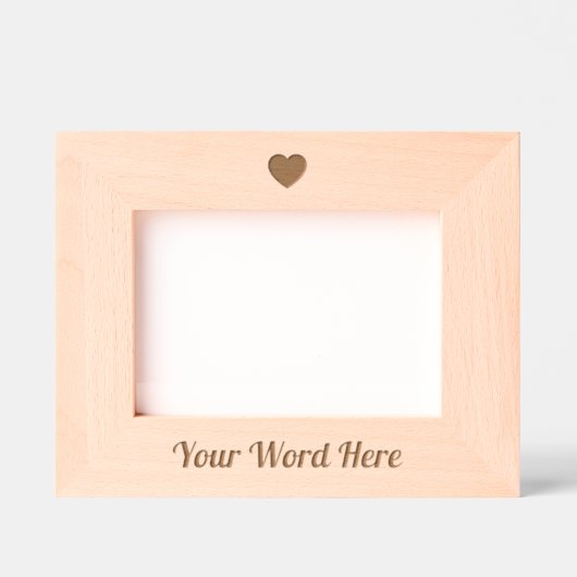 Custom Valentine's Day Heart Wood  Gegraveerde Lijstjes (Voorkant)