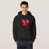 Custom valentines day personalize heart gift hoodie (Voorkant volledig)