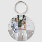 Custom Valentine's Day Photo Love Script Sleutelhanger (Achterkant)