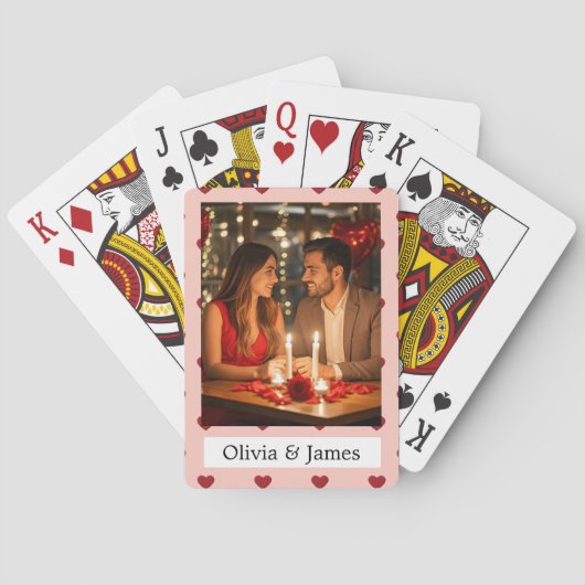 Custom Valentines Day Poker Cards Pokerkaarten (Achterkant)