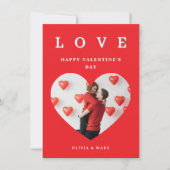 Custom Valentines Day Romantic Love Photo Collage Feestdagenkaart (Voorkant)