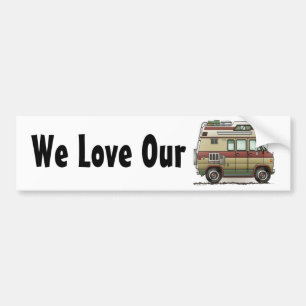 Custom Van Camper RV Bumpersticker