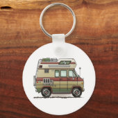Custom Van Camper RV Sleutelhanger (Voorkant)