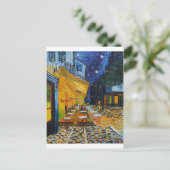 Custom Van Gogh Cafe Terrace  Fine Art Briefkaart (Staand voorkant)
