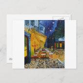 Custom Van Gogh Cafe Terrace  Fine Art Briefkaart (Voorkant / Achterkant)