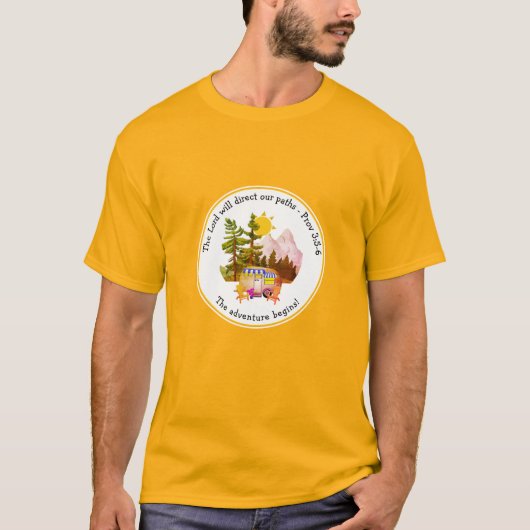 Custom VAN LIFE ADVENTURE Christelijk T-shirt (Voorkant)