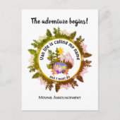 Custom VAN LIFE BELLEN VAN MIJN NAAM Verhuisaankon Aankondigingskaart (Voorkant)