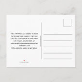 Custom Van Life Camping Aankondiging Briefkaart (Achterkant)