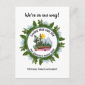 Custom Van Life Camping Aankondiging Briefkaart (Voorkant)