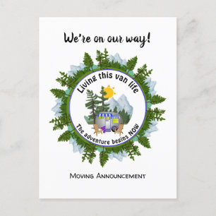 Custom Van Life CARAVAN Camping Aankondigingskaart