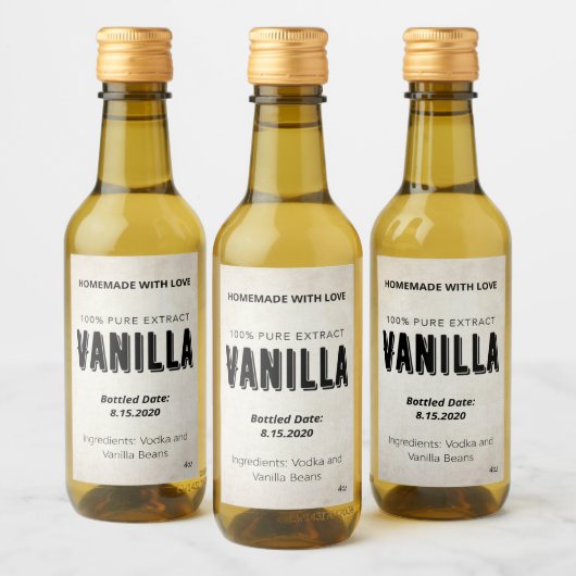 Custom Vanilla Extract Label - VE002_04 Wijn Etiket (Flessen)