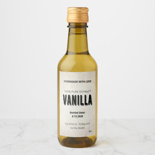 Custom Vanilla Extract Label - VE002_04 Wijn Etiket (Voorkant)