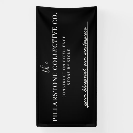 Custom Vastgoed Bouwbedrijf Naam Spandoek (Verticaal)