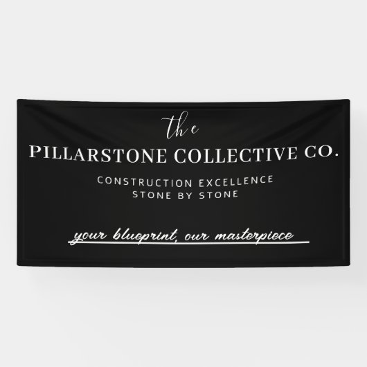 Custom Vastgoed Bouwbedrijf Naam Spandoek (Horizontaal)