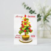 Custom Vegetables Christmas Tree, Lettuce Leaves Briefkaart (Staand voorkant)