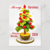 Custom Vegetables Christmas Tree, Lettuce Leaves Briefkaart (Voorkant)