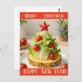 Custom Vegetables Christmas Tree, Lettuce Leaves  Briefkaart (Voorkant / Achterkant)