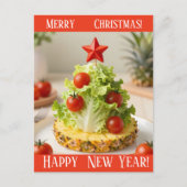 Custom Vegetables Christmas Tree, Lettuce Leaves  Briefkaart (Voorkant)
