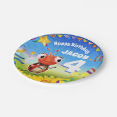 Custom Verjaardag Party bord boy 4 jaar oud (Gekanteld)