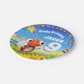 Custom Verjaardag Party bord boy 9 jaar oud (Gekanteld)