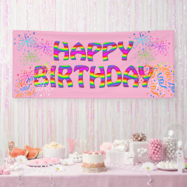 Custom verjaardagsfeestje voor haar spandoek