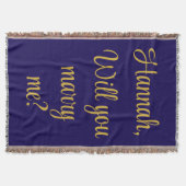 Custom Verloving Gepersonaliseerd Wil je met me tr Deken (Voorkant)