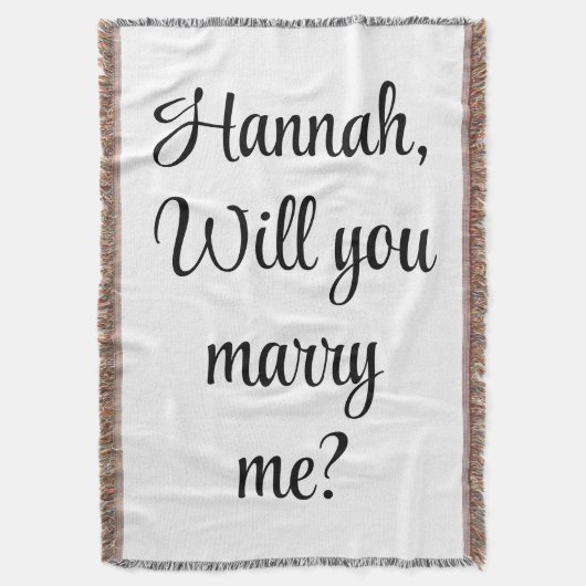Custom Verloving Gepersonaliseerd Wil je met me tr Deken (Voorkant Verticaal)