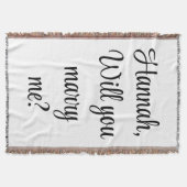 Custom Verloving Gepersonaliseerd Wil je met me tr Deken (Voorkant)