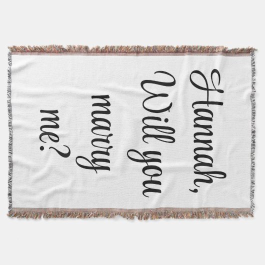 Custom Verloving Gepersonaliseerd Wil je met me tr Deken (Voorkant)