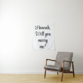 Custom Verloving Gepersonaliseerd Wil je met me tr Wandkleed (In situ)