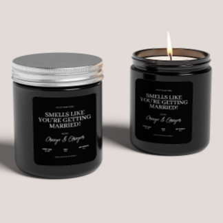 Custom Verloving Trouwkaars Gift voor Paar Vierkante Sticker