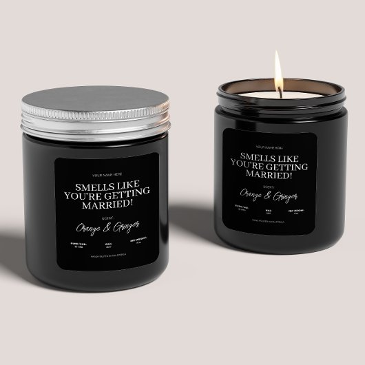 Custom Verloving Trouwkaars Gift voor Paar Vierkante Sticker