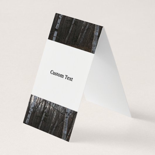 Custom Vertical Tent Fold Folded Business Card Visitekaartje (Achterkant)