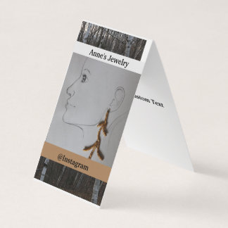 Custom Vertical Tent Fold Folded Business Card Visitekaartje