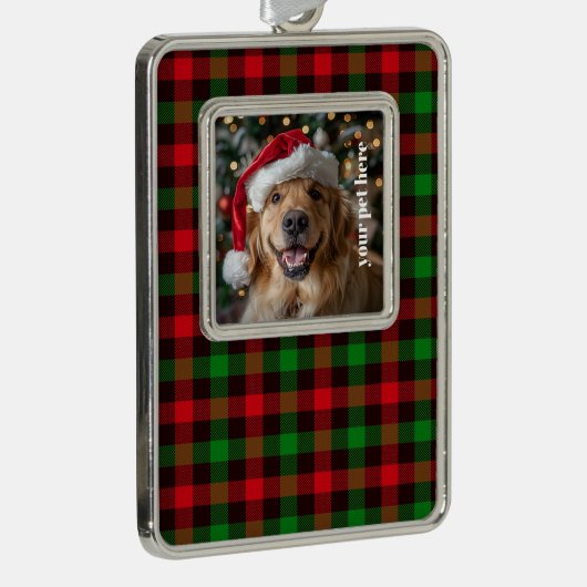 Custom Verzilverd Omlijst Ornament (Rechts)